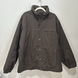 Lands End Mens XL Brown Winter Coat Insulated‎ Parka Jacket EUC